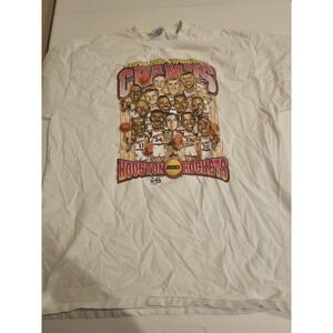 Vintage 1994 Houston Rockets NBA World Champs Cartoon Basketball T-Shirt USA XL